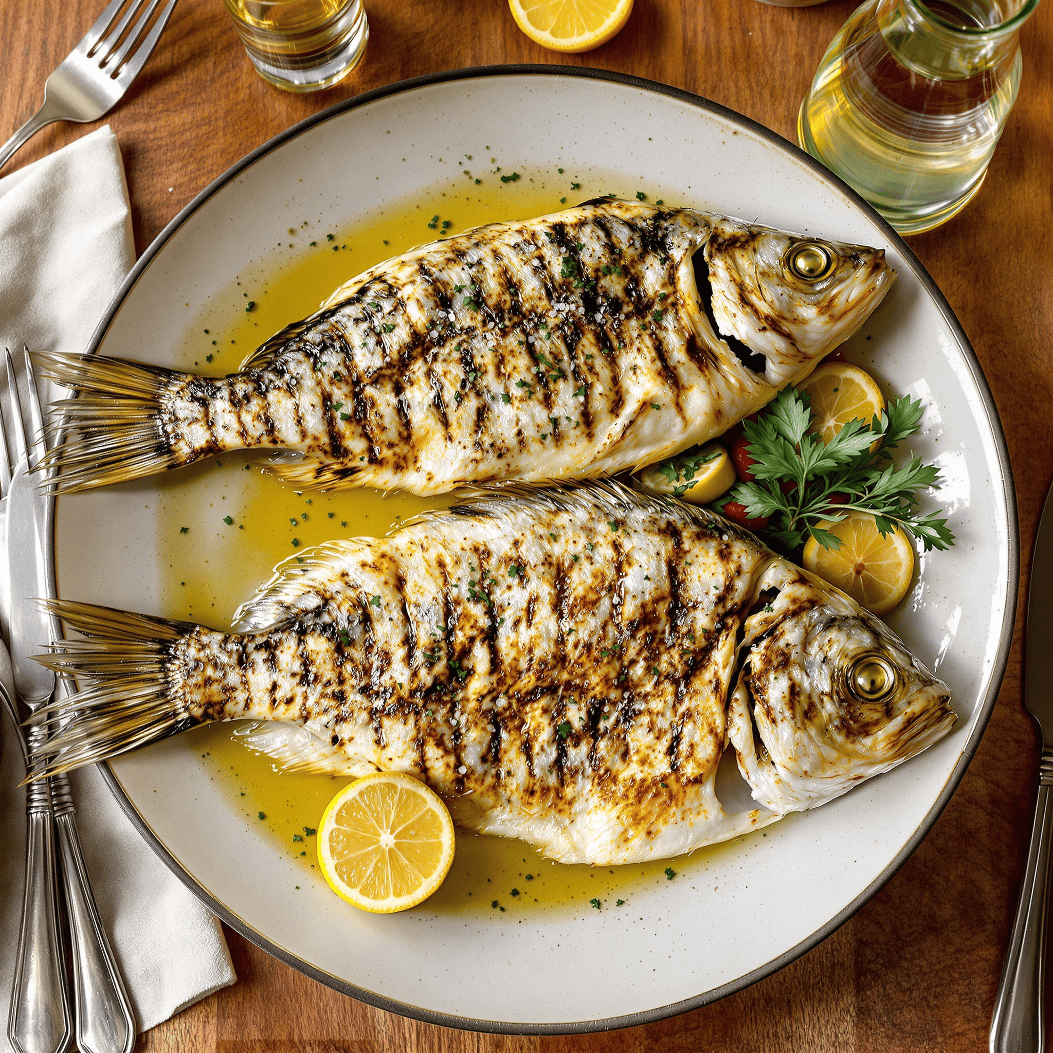 Grilled Sea Bass and Sea Bream